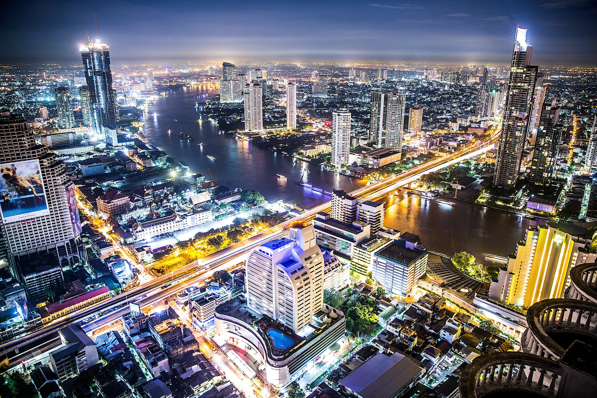 Photo of Bangkok skyline.